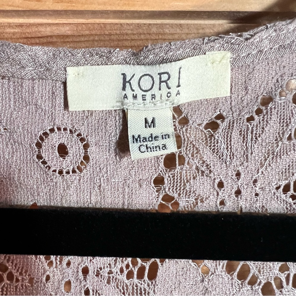 Kori Lace Bodice Flowy Taupe Maxi Vest Bohemian Cottagecore Perfection - Picture 3 of 8